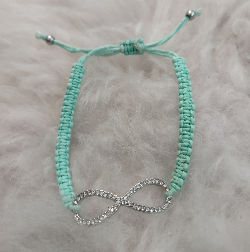 infinity bracelet, crystal infinity bracelet, adjustable